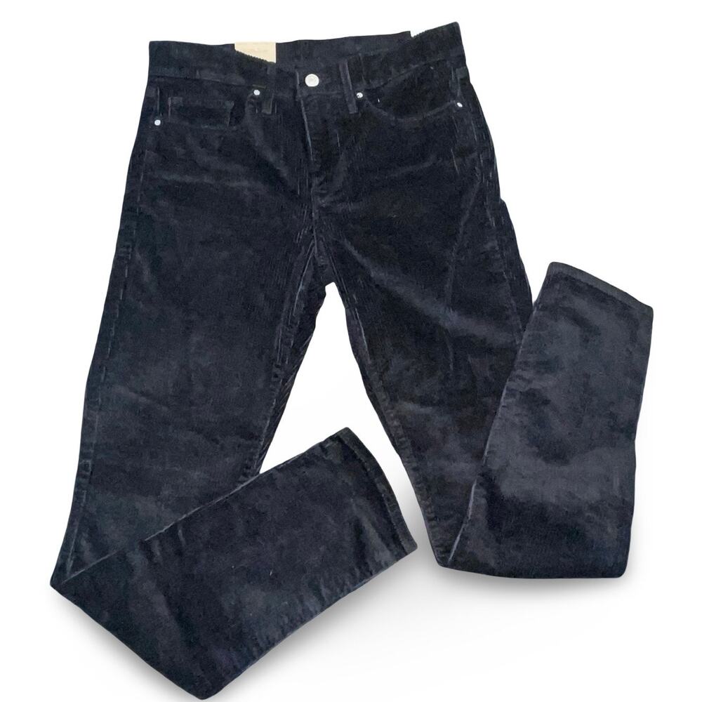 Levis 311 Shaping Skinny Corduroy Pants Black Mid Rise Tummy Slimming 30x30 New